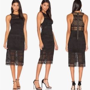 Black lace midi dress- Stylestalker- Size S
